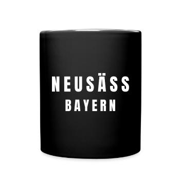 Neusäß Bayern - Tasse einfarbig - Schwarz - Vorne