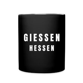 Gießen Hessen - Tasse einfarbig - Schwarz - Vorne