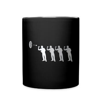 Darts Player Steeldart Funny Dart 180 Darts - Full Colour Mug - black - Front