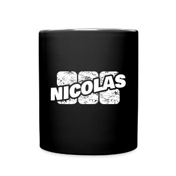 Geschenk für Nicolas - Tasse einfarbig - Schwarz - Vorne