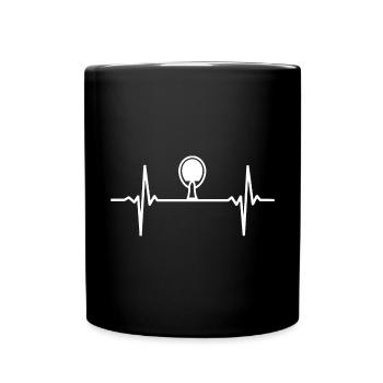 Table Tennis Heartbeat Ping Pong - Full Colour Mug - black - Front