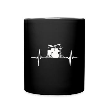 Batterie Heartbeat Drummer - Mug uni - noir - Devant
