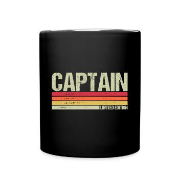 Captain - Tasse einfarbig - Schwarz - Vorne