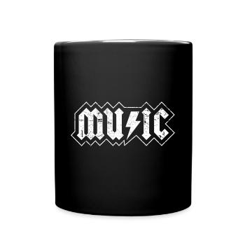 Music - Tasse einfarbig - Schwarz - Vorne