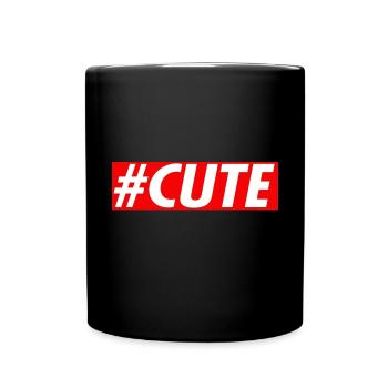 #CUTE - Tasse einfarbig - Schwarz - Vorne