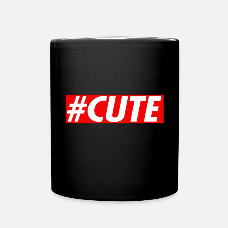 #CUTE - Tasse einfarbig - Schwarz