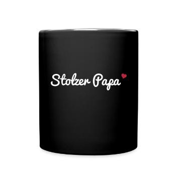 Proud Papa - Tasse einfarbig - Schwarz - Vorne