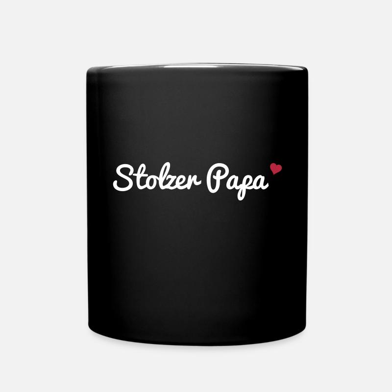 Proud Papa - Tasse einfarbig - Schwarz