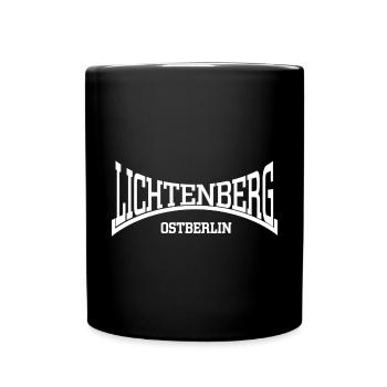 Lichtenberg Ostberlin - Tasse einfarbig - Schwarz - Vorne