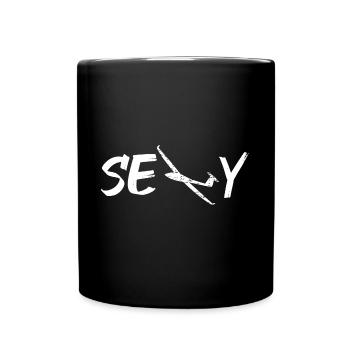 Planeur Sexy - Mug uni - noir - Devant