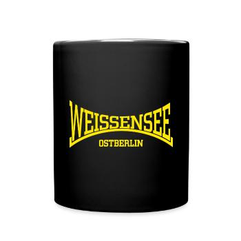 Weissensee Ostberlin - Tasse einfarbig - Schwarz - Vorne
