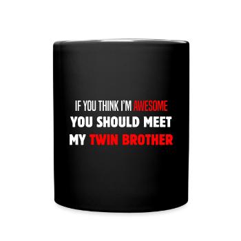 Drôles de jumeaux Drôles De frères et soeurs mignons - Mug uni - noir - Devant