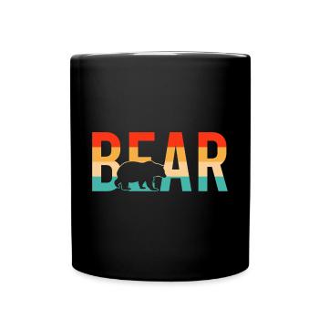 Ours ours rétro - Mug uni - noir - Devant