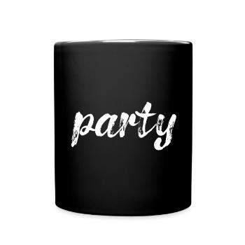 fête, blanc - Mug uni - noir - Devant