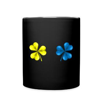 Ukraine Shamrock Ukraine Flag St Patrick'S - Tasse einfarbig - Schwarz - Vorne