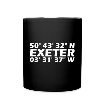 Coordonnées d’Exeter - Mug uni - noir - Devant