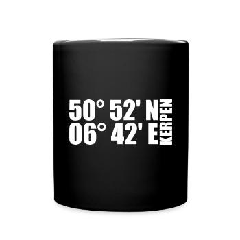 Kerpen Coordinates - Full Colour Mug - black - Front