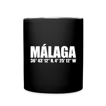 Coordonnées de Malaga - Mug uni - noir - Devant