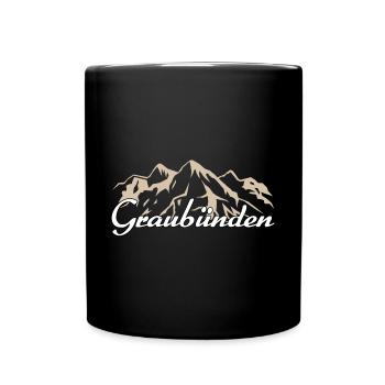 Graubünden Switzerland Home Gift - Full Colour Mug - black - Front