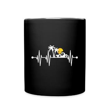 Ocean Wave Geschenkidee Strand - Tasse einfarbig - Schwarz - Vorne