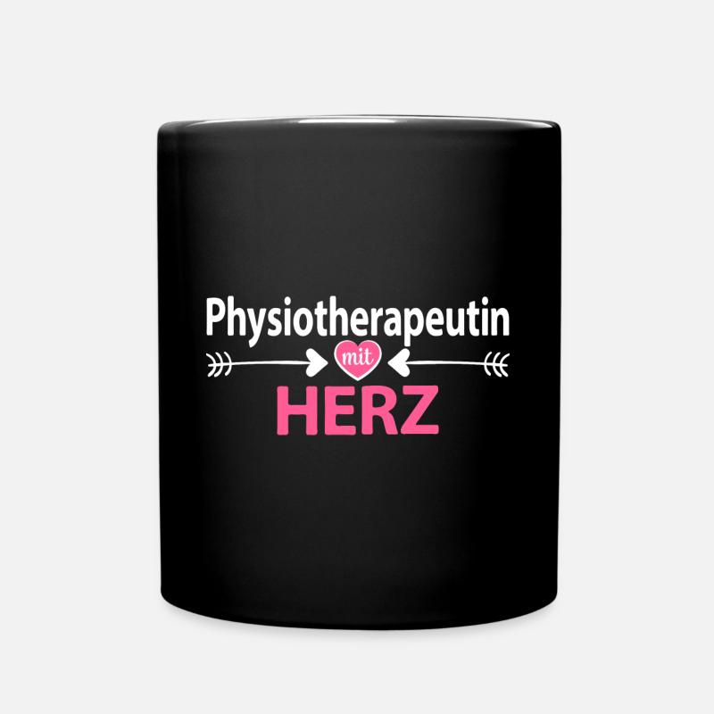 Physiotherapeutin Dankeschön Geschenkidee Abschied - Tasse einfarbig - Schwarz
