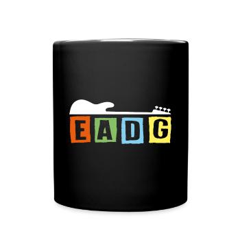 I only ever listen to EADG bass scores for bass players - Full Colour Mug - black - Front