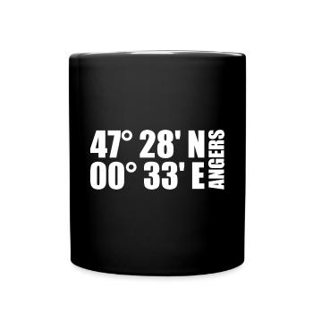 Angers coordinates - Full Colour Mug - black - Front