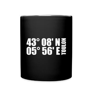 Toulon Coordinates - Full Colour Mug - black - Front
