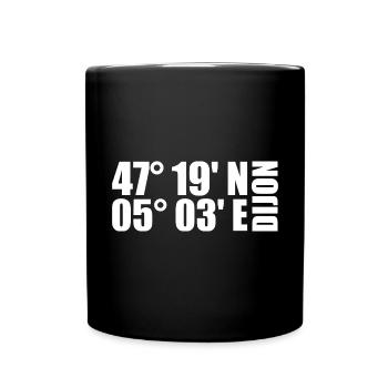 Dijon Koordinaten - Tasse einfarbig - Schwarz - Vorne