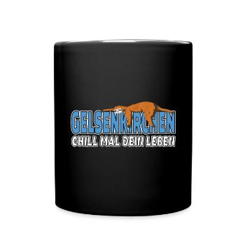 Gelsenkirchen chill mal dein Leben Faultier Heimat - Tasse einfarbig - Schwarz - Vorne