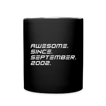 Septembre 2002 - Cadeau du 20e anniversaire. Génial. - Mug uni - noir - Devant