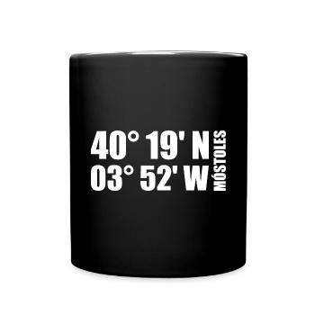 Coordonnées de Móstoles - Mug uni - noir - Devant