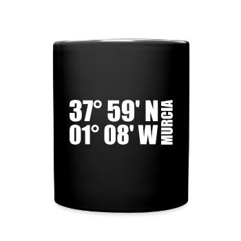 Murcia Koordinaten - Tasse einfarbig - Schwarz - Vorne