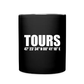 Tours Coordinates - Full Colour Mug - black - Front