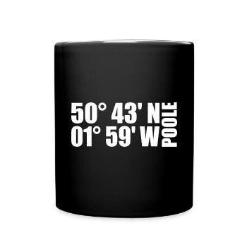 Poole Koordinaten - Tasse einfarbig - Schwarz - Vorne