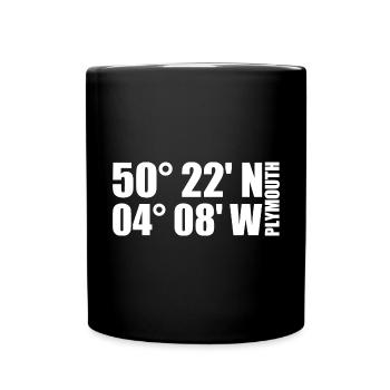 Coordonnées de Plymouth - Mug uni - noir - Devant