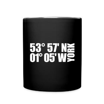 Coordonnées de York - Mug uni - noir - Devant
