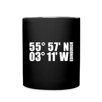 Coordonnées d’Édimbourg - Mug uni - noir - Devant