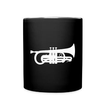 Kornett Kornettist Musikinstrument - Tasse einfarbig - Schwarz - Vorne