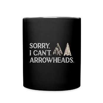 Arrowhead Hunting Pfeilspitzen Sammler - Tasse einfarbig - Schwarz - Vorne