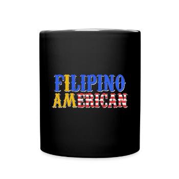 Philippines Filipino Flag America USA I Gift - Full Colour Mug - black - Front