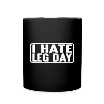 Je déteste les jambes Jour 13 - Mug uni - noir - Devant
