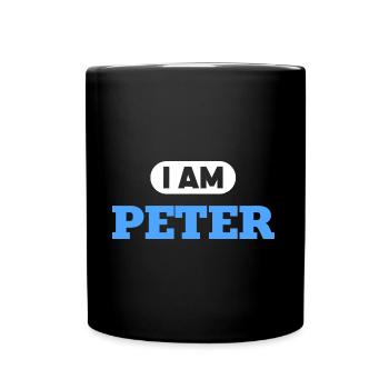 Peter Name Spruch für stolze Peters - Tasse einfarbig - Schwarz - Vorne