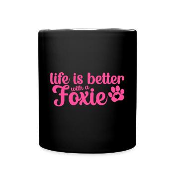 Foxterrier Wire Haired Fox Terrier Mama Pink - Full Colour Mug - black - Front