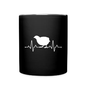 Cadeau d’amoureux des oiseaux de caille - Mug uni - noir - Devant