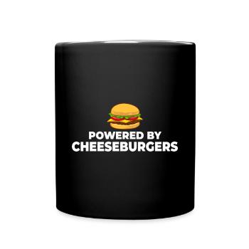 Cheeseburger Cheese Sandwich Hamburger - Full Colour Mug - black - Front