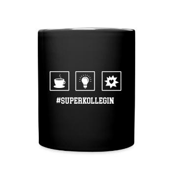 Superkollegin Beste Kollegin Lieblingskollegin - Tasse einfarbig - Schwarz - Vorne