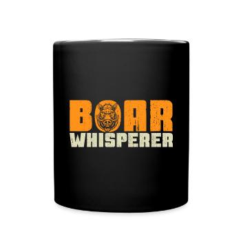 Chasse au sanglier chasseur sanglier - Mug uni - noir - Devant