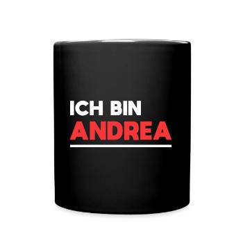 Andrea Name Spruch für stolze Andreas - Tasse einfarbig - Schwarz - Vorne