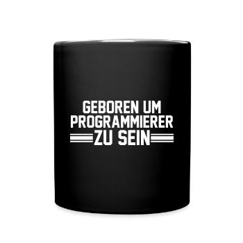 Programmieren Entwickler Coder Programmierer - Tasse einfarbig - Schwarz - Vorne
